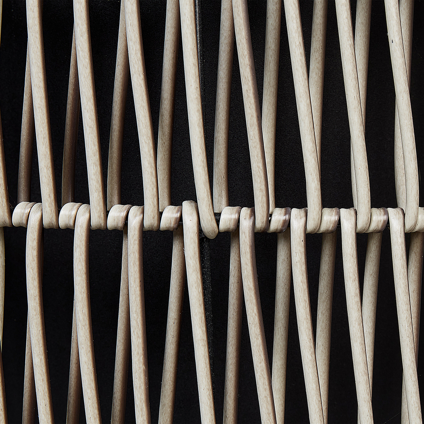 Set mit 2 Blumentöpfen BRODIEA PE Rattan 26/45 cm Hellbraun