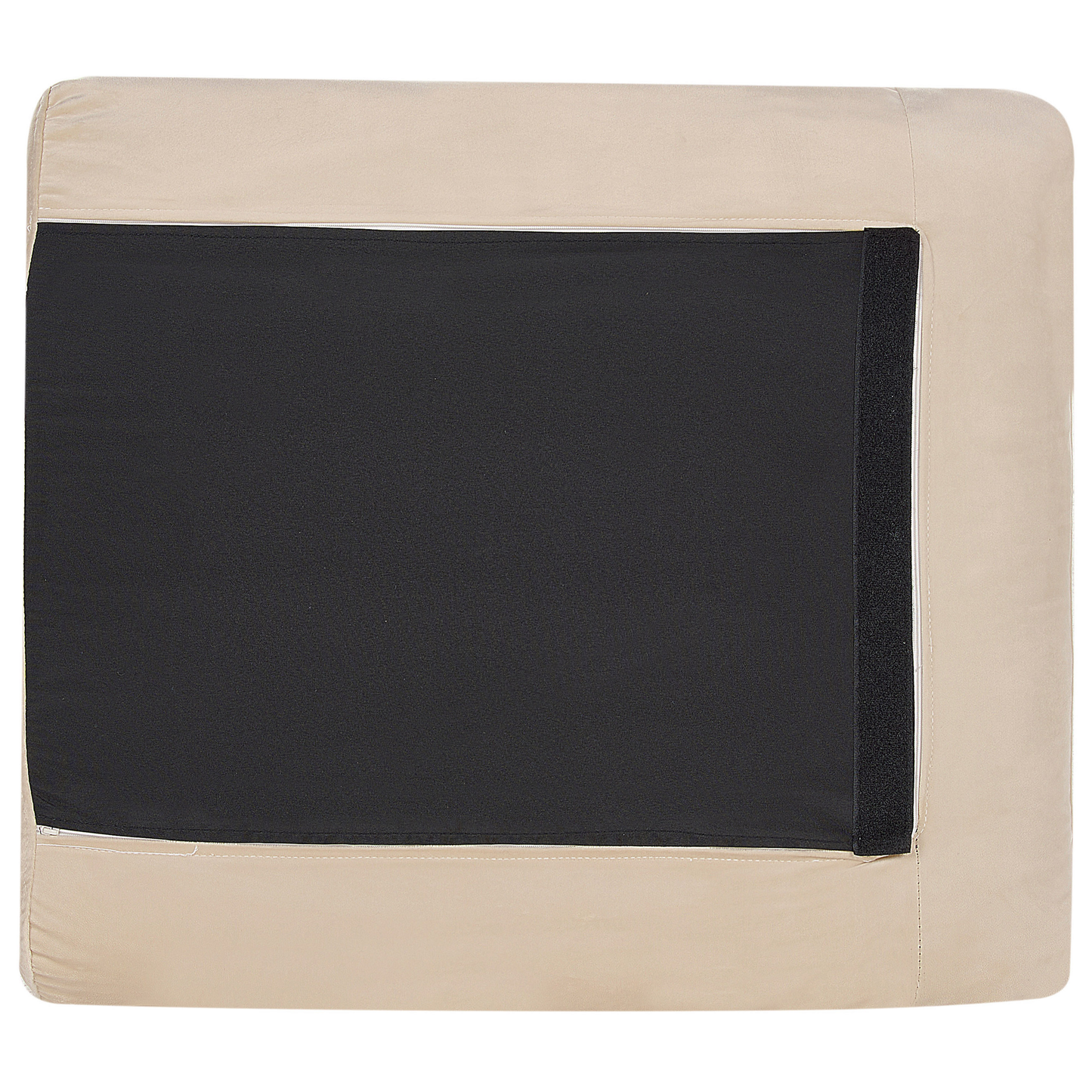 4-Sitzer Ecksofa Samtstoff beige rechtsseitig VINTERBRO