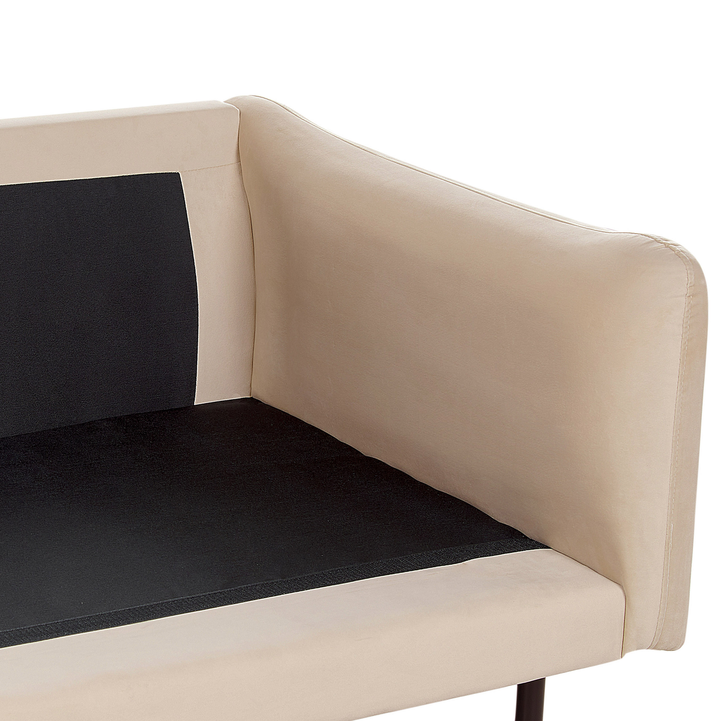 4-Sitzer Ecksofa Samtstoff beige rechtsseitig VINTERBRO