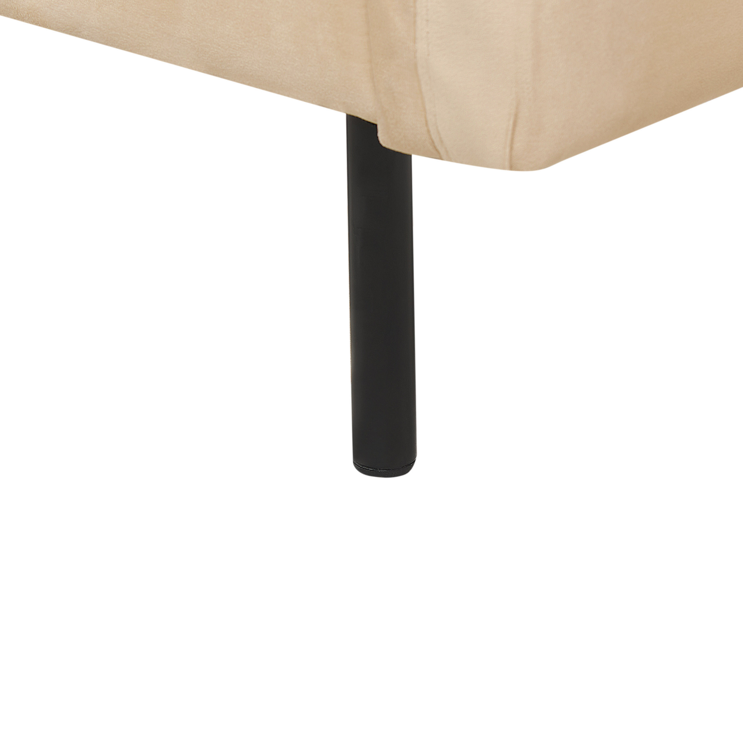 4-Sitzer Ecksofa Samtstoff beige rechtsseitig VINTERBRO