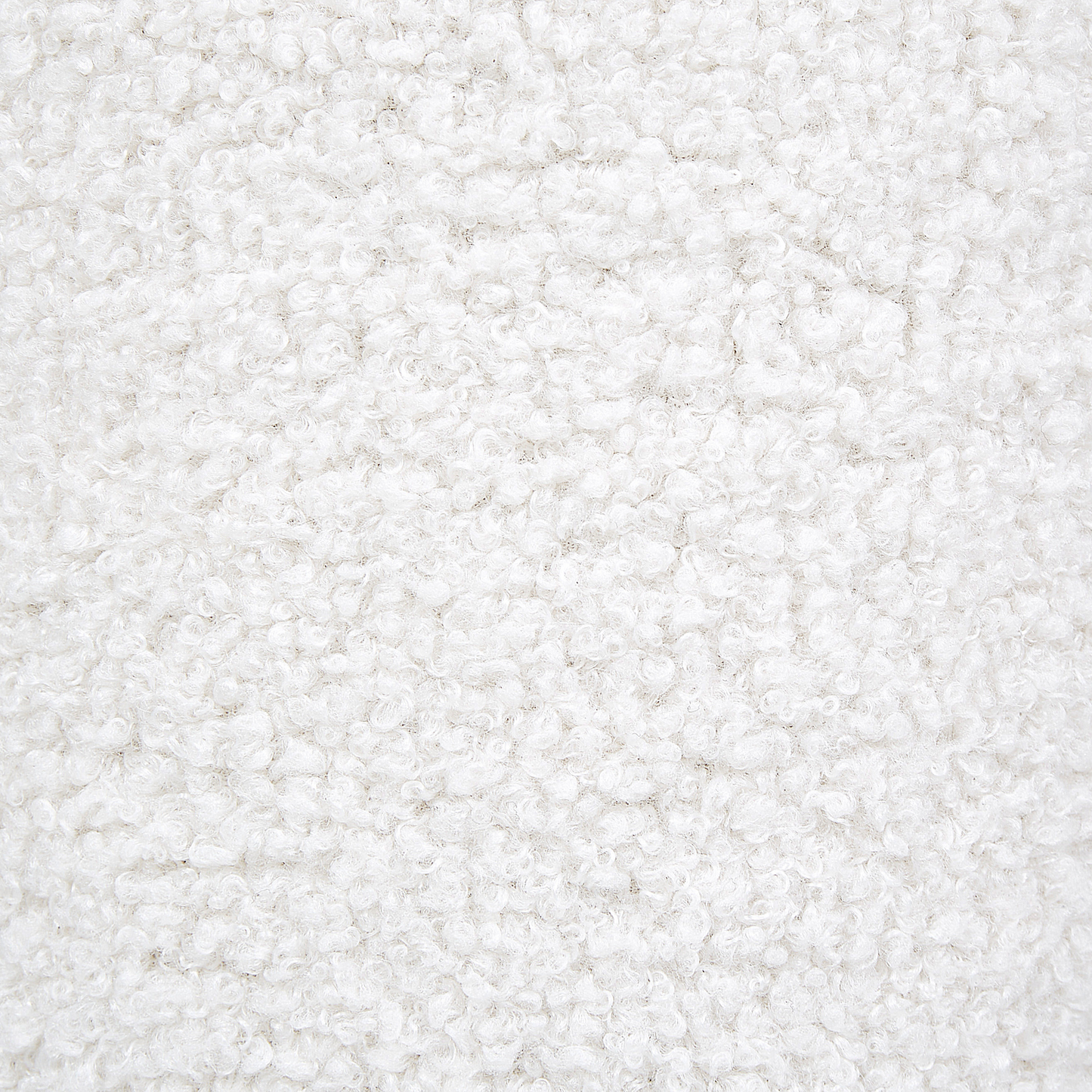 Pouf Bouclé weiss ⌀ 40 cm CARRINGTON