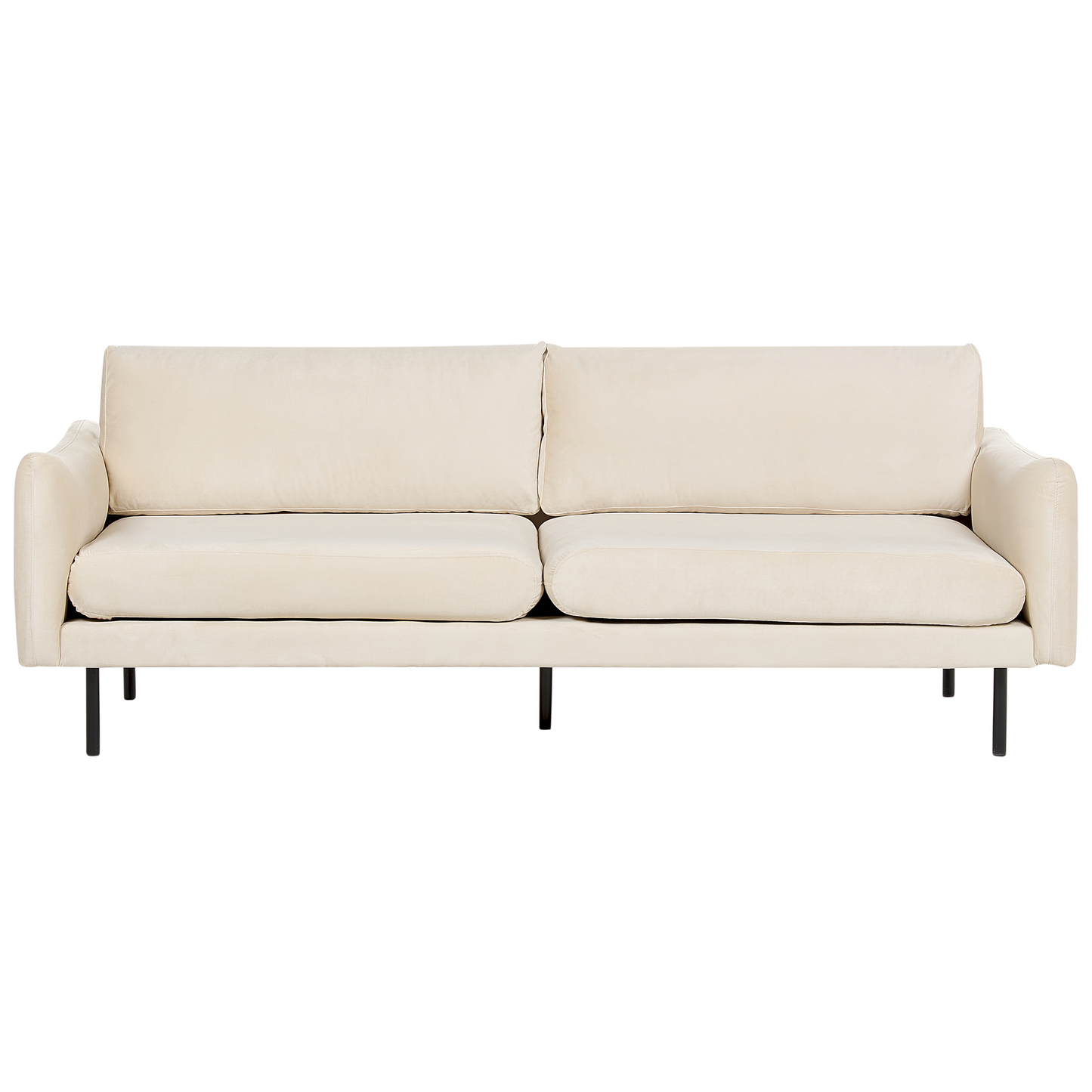 Sofa Set Samtstoff hellbeige 4-Sitzer VINTERBRO