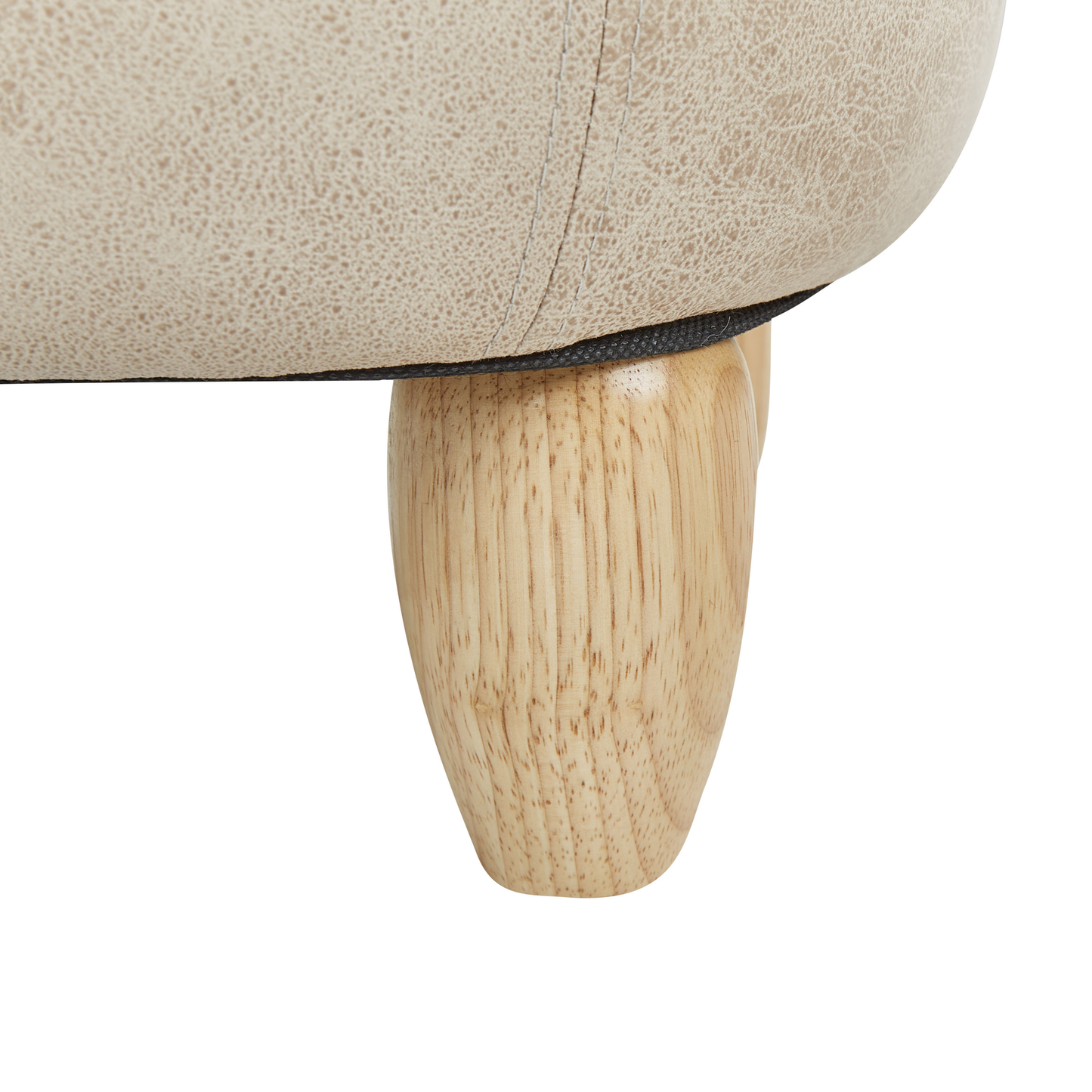 Tierhocker mit Stauraum Lederoptik taupe Elefantenform ELEPHANT