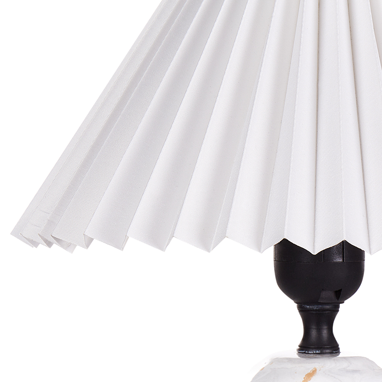 Tischlampe 2er Set Keramik weiss / blau 35 cm Kegelform GENFEL