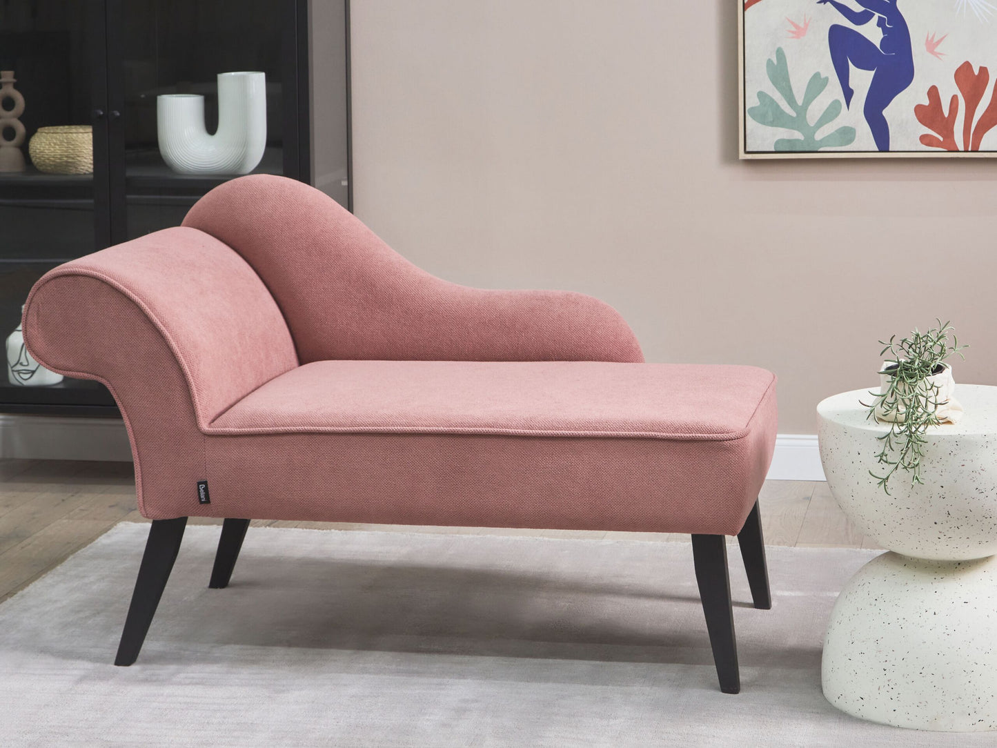 Chaiselongue rosa linksseitig BIARRITZ