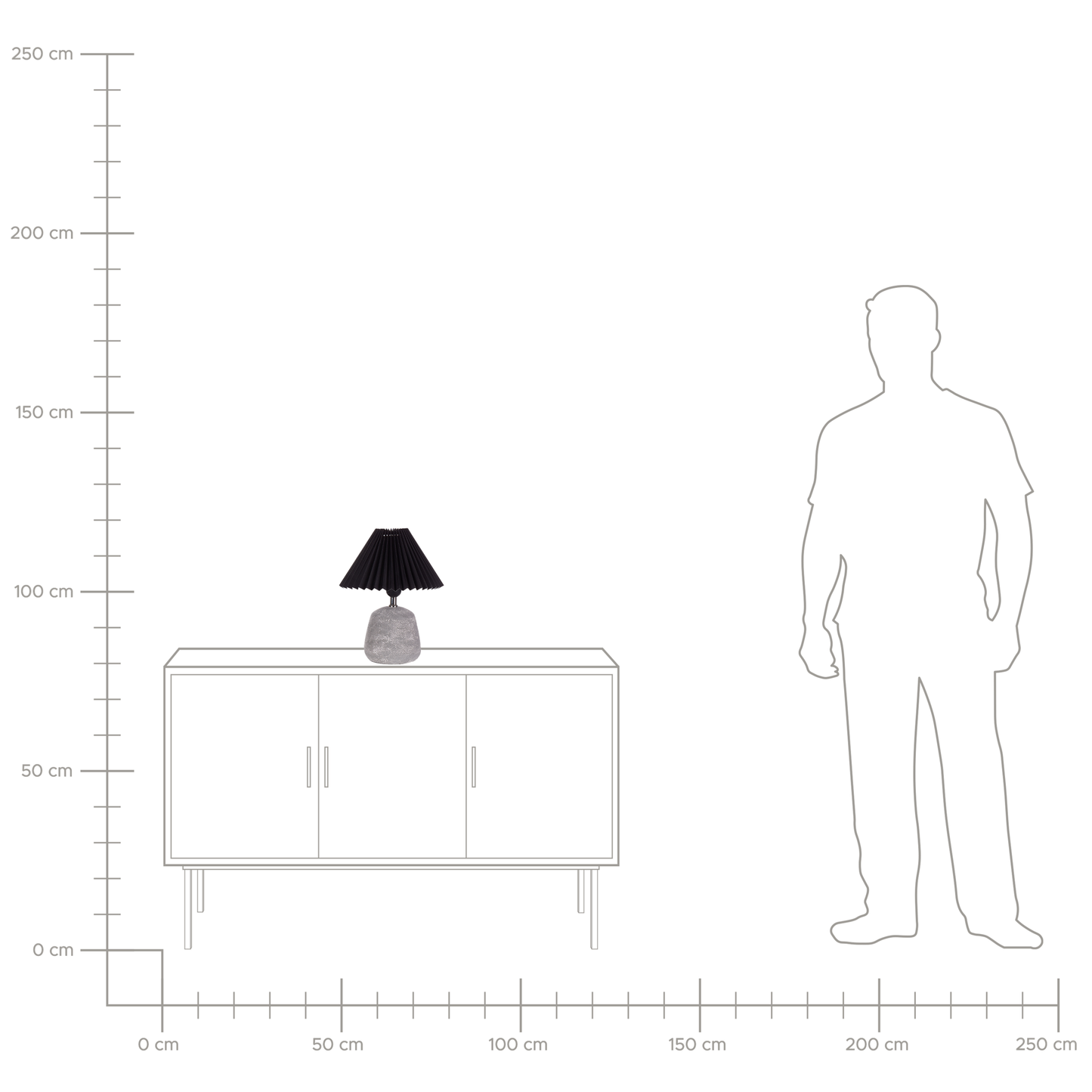 Tischlampe 2er Set ZEYI Keramik Schwarz