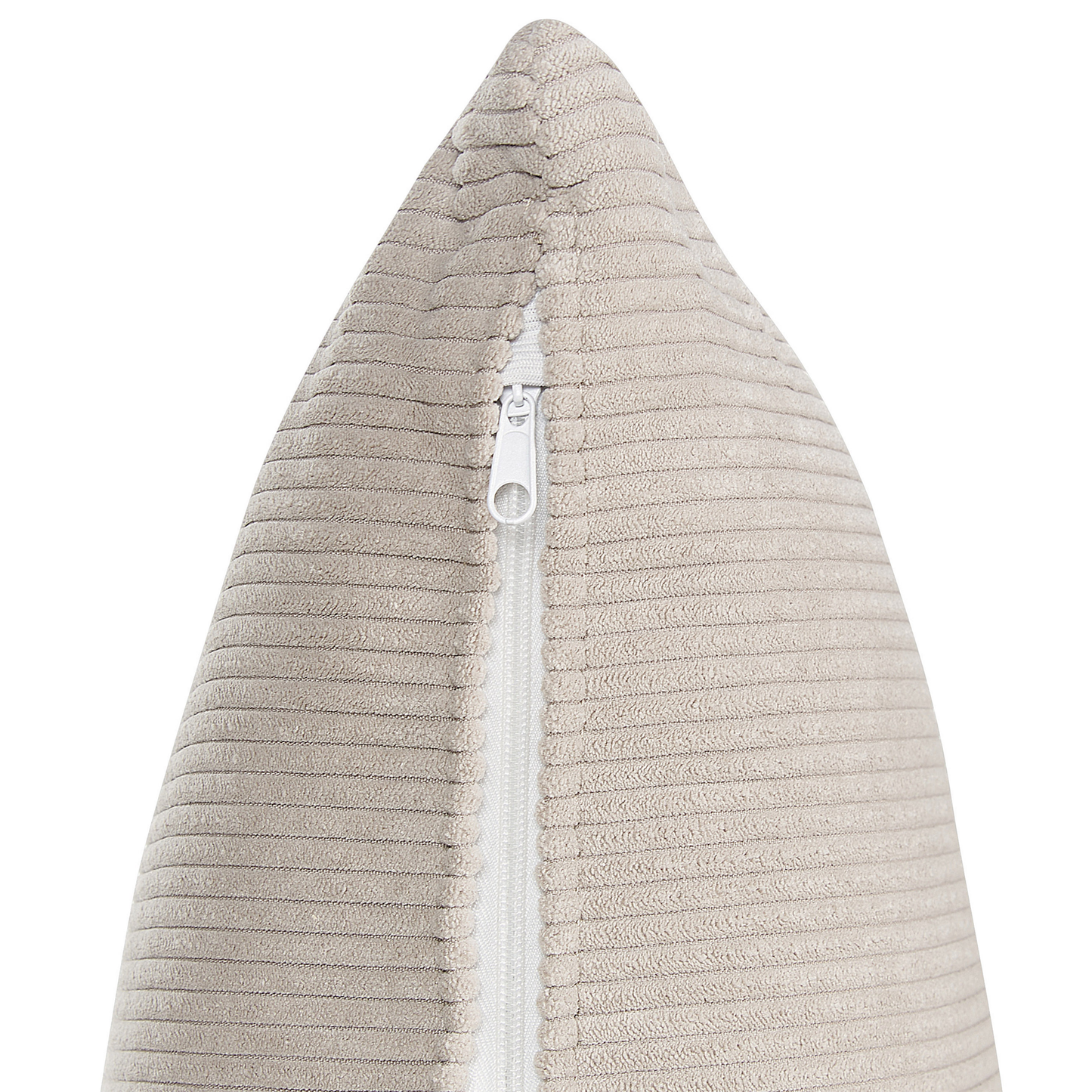 3-Sitzer Ecksofa Cord taupe rechtsseitig mit Schlaffunktion Stauraum LUSPA