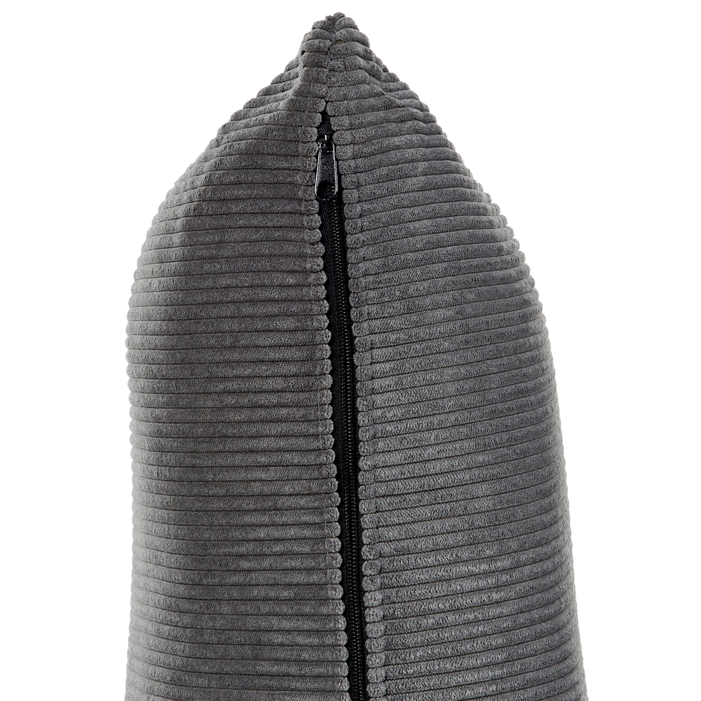 3-Sitzer Ecksofa Cord dunkelgrau linksseitig mit Schlaffunktion Stauraum LUSPA