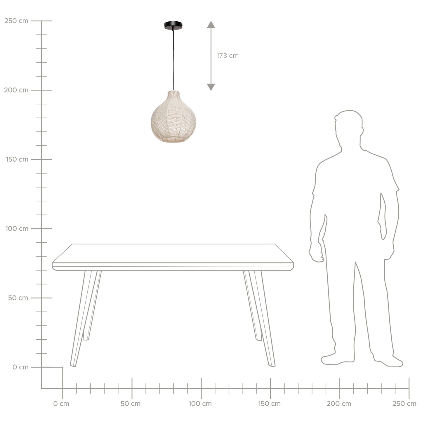 Hängeleuchte Seil Beige GUAVA