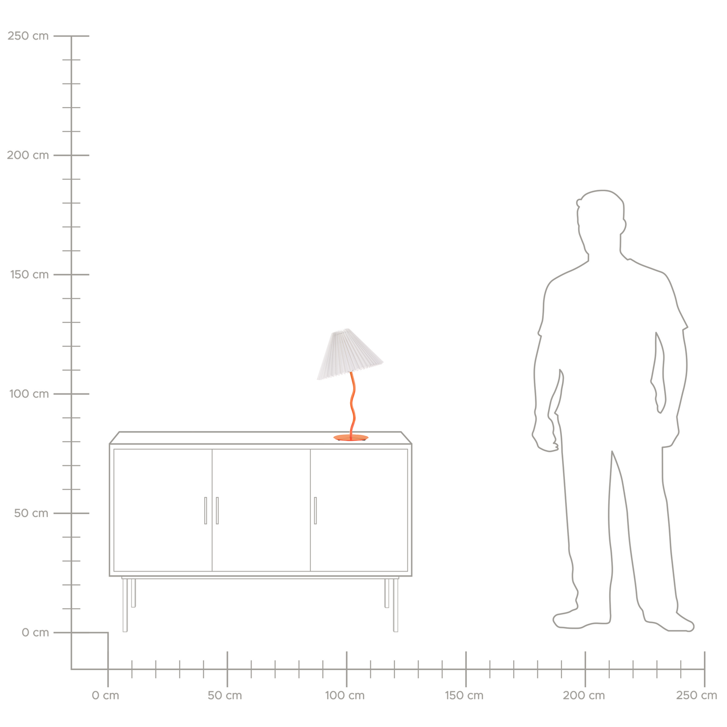 Tischleuchte ALWERO Metall Orange