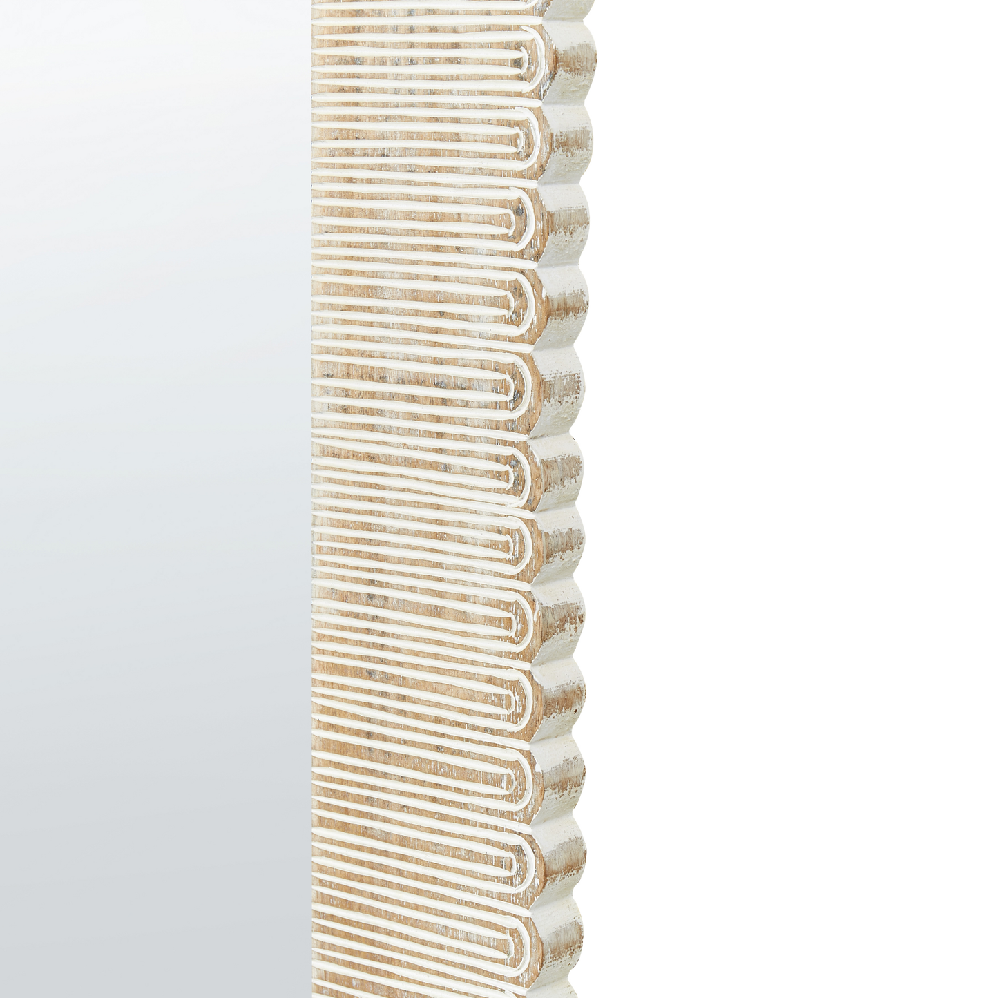 Wandspiegel BAUGY 63 cm 94 cm Holz Weiss