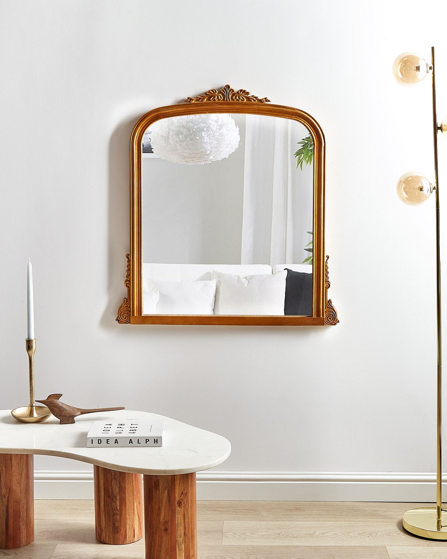 Wandspiegel SUSSEY 75 cm 78 cm Metall Gold