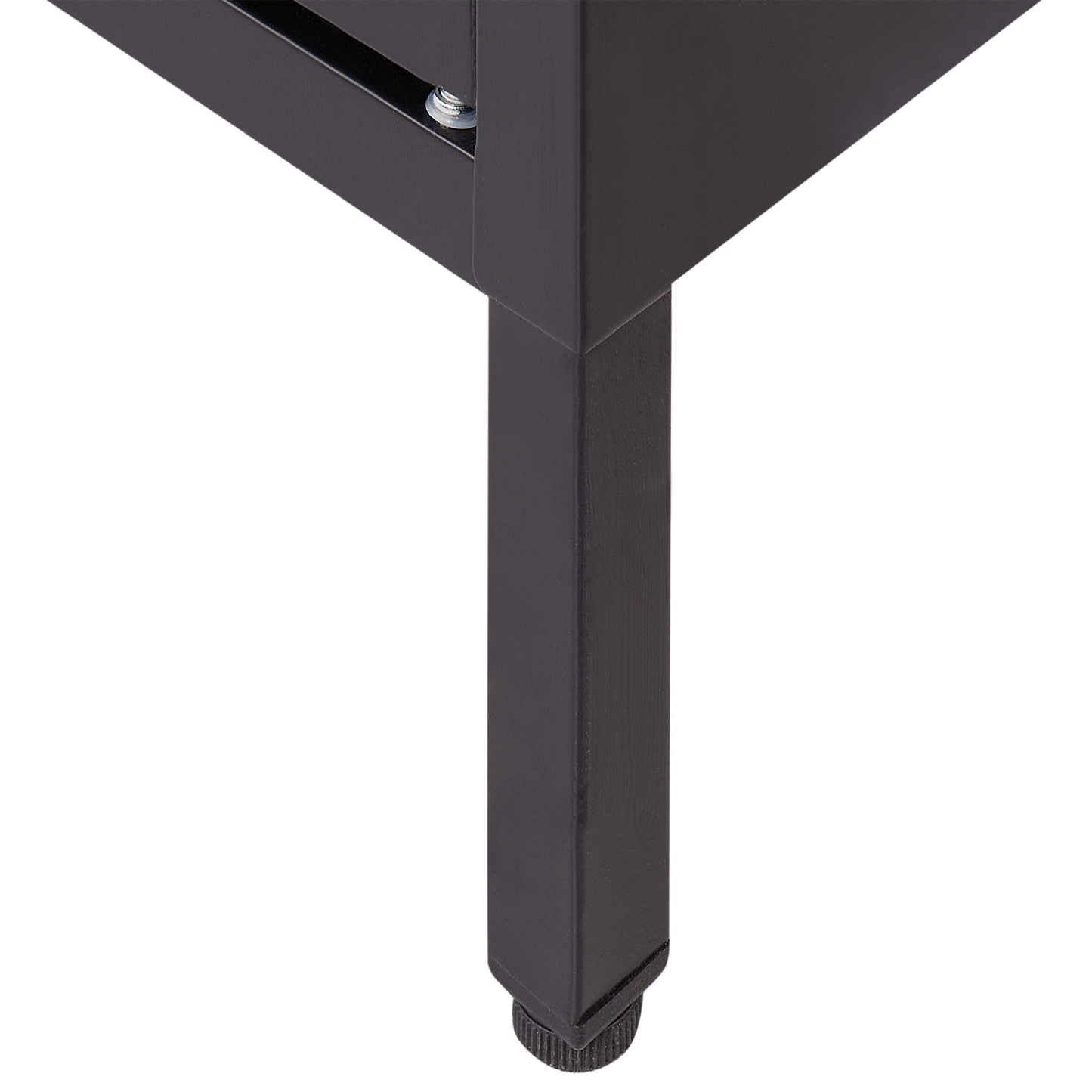 Vitrine mit Glastüren NEWPORT Metall 115 cm Schwarz