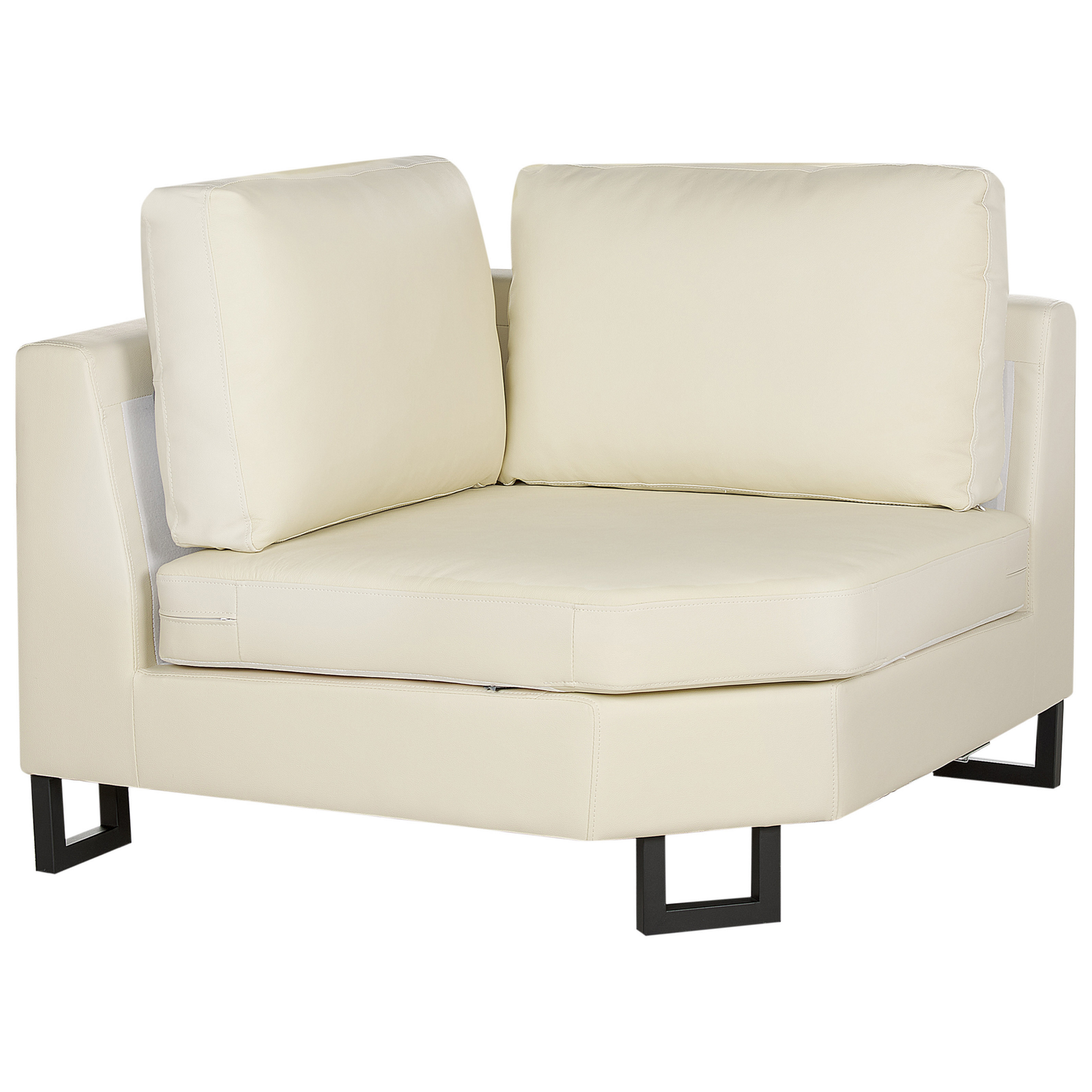 6-Sitzer Ecksofa Leder creme rechtsseitig STOCKHOLM II