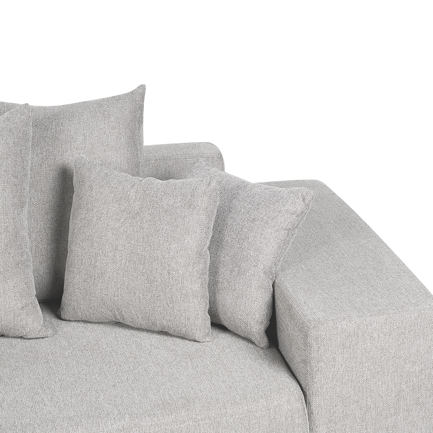 3-Sitzer Ecksofa hellgrau rechtsseitig mit Schlaffunktion Stauraum LUSPA