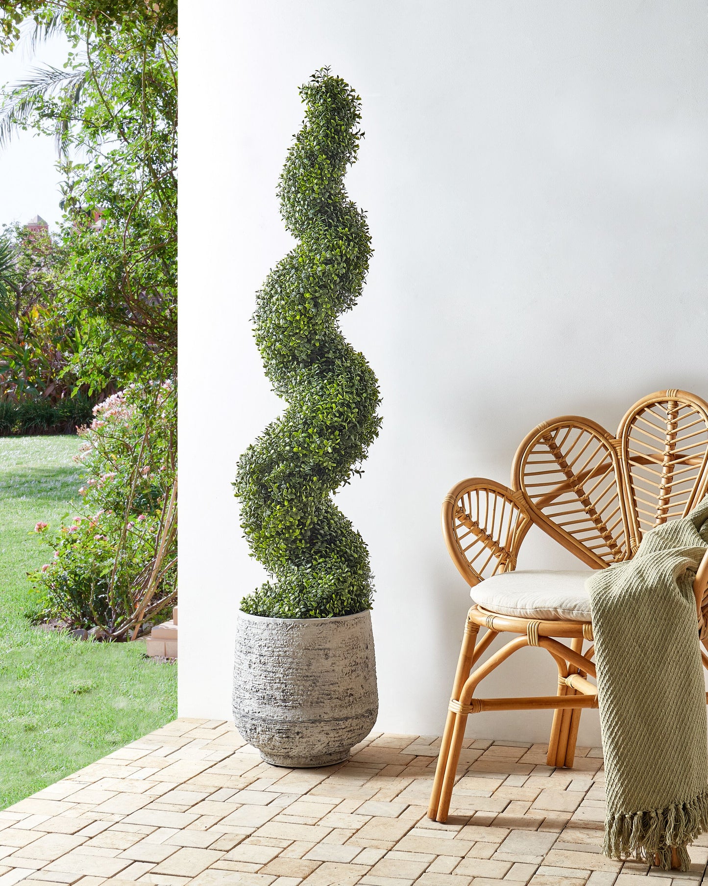 Kunstpflanze im Blumentopf 158 cm BUXUS SPIRAL TREE