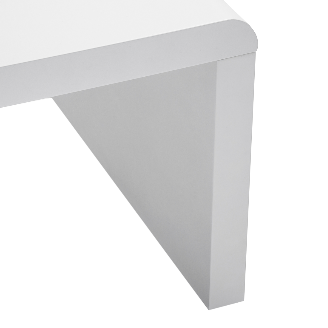 Couchtisch U-förmig weiss 60 x 120 cm MILWAUKEE