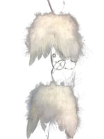 Girlande aus Federn mit 
6 Engelsflügeln und 
Perlenkette, Länge 150cm