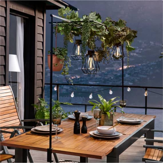 Tisch Dekogestell mit Gitter Teleskop ausziehbar in der Höhe und Breite