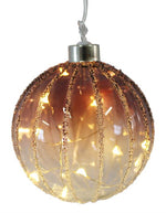 LED Glas Kugel Ornament D:10cm
mit 10 LED