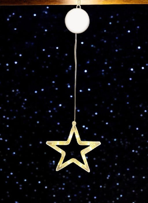 LED Stern mit 10 LED für Fenster transparent leuchtend auf beiden Seiten