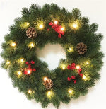 LED Weihnachtskranz mit 30 LED 
Farbe: Grün
D:38cm