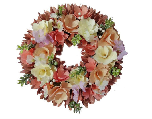 Deko Kranz rosa D35cm x H8cm