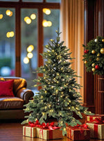 LED Outdoor künstlicher Tannenbaum grün Höhe180cm mit 500 LED auf Metall Ständer