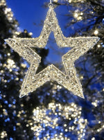 LED Stern weiss Outdoor aus Metall mit 400 LED Micro Light Grösse 8x38x38cm