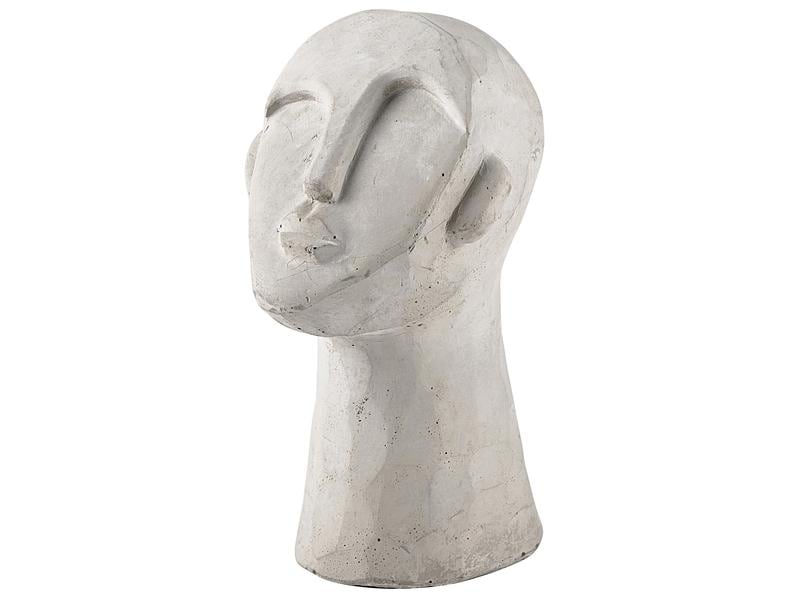 Villa Collection Aufsteller Skulptur Kopf, Zement, Weiss