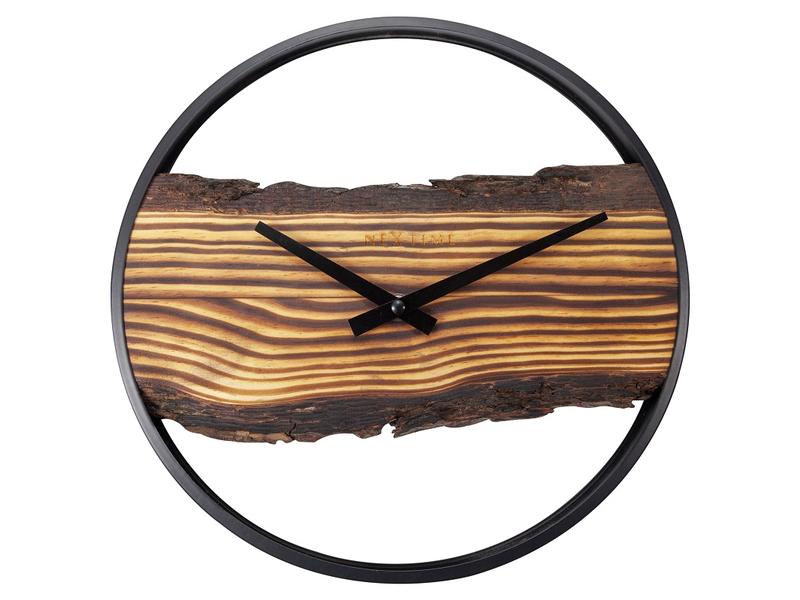 Orologio da parete NeXtime Forest Large Ø 45 cm, marrone