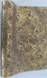 Dekostoff "imitiertes" Leinengewebe, 
Farbe: gold,
Masse: 36cm x 300cm