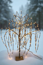 LED Weidenbaum Outdoor mit 420 LED Höhe 150cm Farbe: Braun Warm weisses Licht