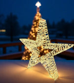 LED Stern Outdoor Metall mit 2500 LED Farbe: Silber D: 150cm - T:19cm