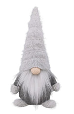 Deko Wichtel Santa mit Bart 
mit Zipfelmütze 
Farbe: Grau 
L:9cm B:13cm H:27cm