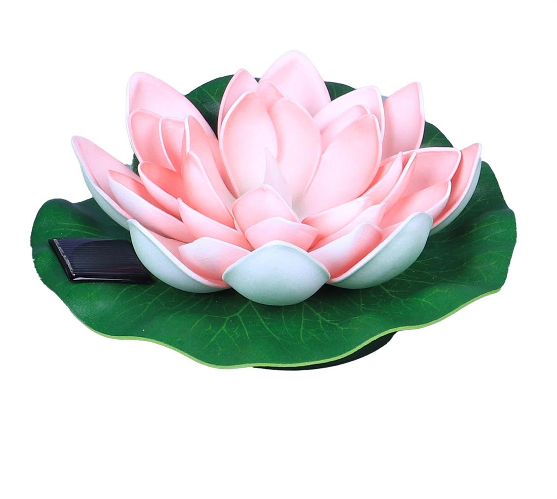LED Solar Seerose pink
1X LED warm weiss
Grösse 17cm Durchmesser