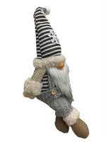 Gnome décoratif Père Noël
 Couleur: Blanc Bleu Gris
 L9cm x L17cm x H40cm