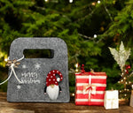 Tasche Xmas aus Filz als Korb in Grau merry Christmas