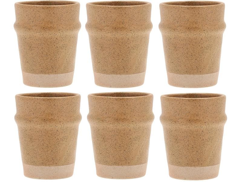 Villa Collection Evig tasses à café 350 ml, lot de 6, marron