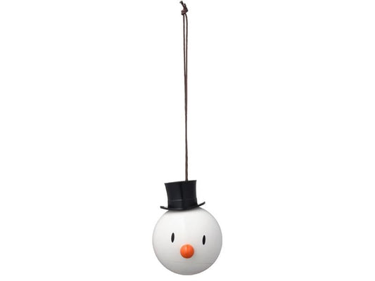 Hoptimist Boule de Noël bonhomme de neige 2 pièces, blanc 