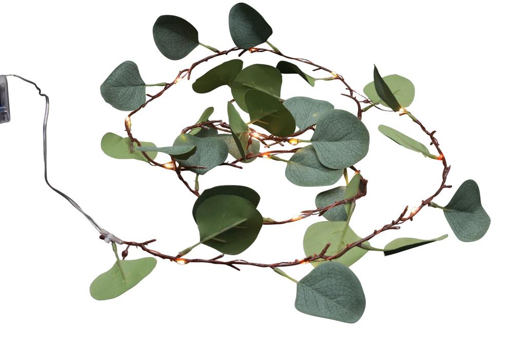 LED Lichterkette 
Eukalyptus Blätter 
mit 20 LED 
Länge 180cm