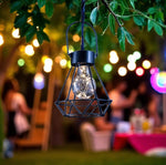 LED Solar Lampe aus Metall 
mit 10 LED
Farbe: Schwarz
D:14cm H:24.5cm