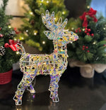 LED Rentier Candy aus Metall mit 50LED Farbige PET Streifen