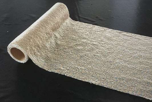 Dekostoff "Pailletten" Champagner
25 x 200cm gerollt und geschnitten