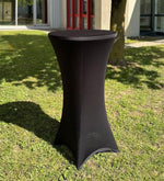 Stehtisch Stretch Husse Schwarz 120cm Höhe Durchmesser 60-65cm
