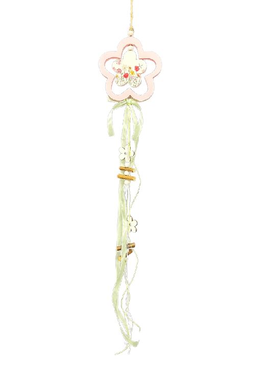 Deko Hänger Blume aus Holz T0.9cm x B13cm x L76cm