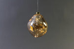 LED Glas Kugel organisch amber, transparent mit 10 LED D12cm