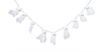 Girlande Geist aus Polyester/Styropor 9 weisse Geister ca. 4x10cm