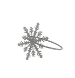 Rond de serviette lot de 4
 Flocons de neige argentés
 Taille 55-60 mm en acier inoxydable