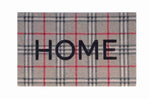 Fussmatte Home grau kariert Grösse 60x40cm